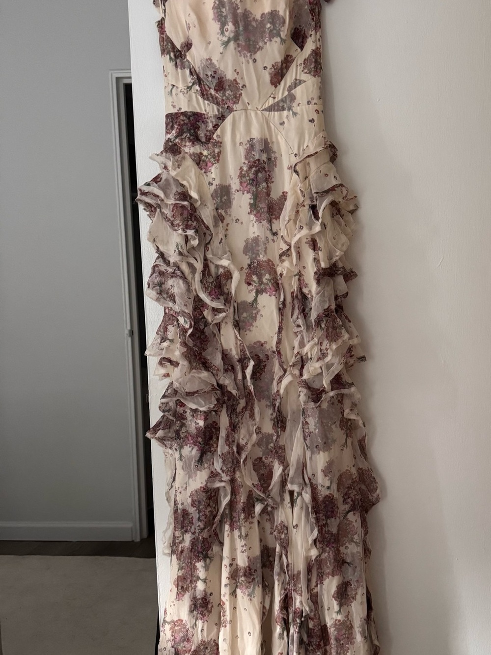 Zac Posen Bouquet Print Silk Gown New With Tags - Picture 4 of 9